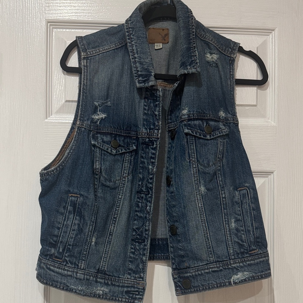 Denim Sleeveless Vest